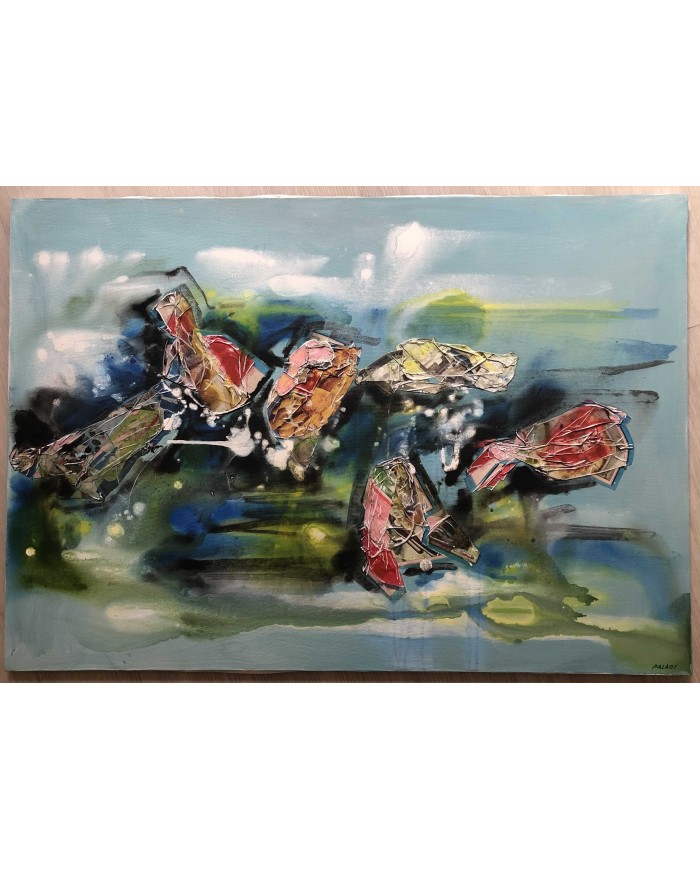 quadro astratto olio su tela Palagi