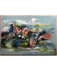 quadro astratto olio su tela Palagi