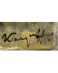 dipinto a olio vaso di fiori rosa Karpov