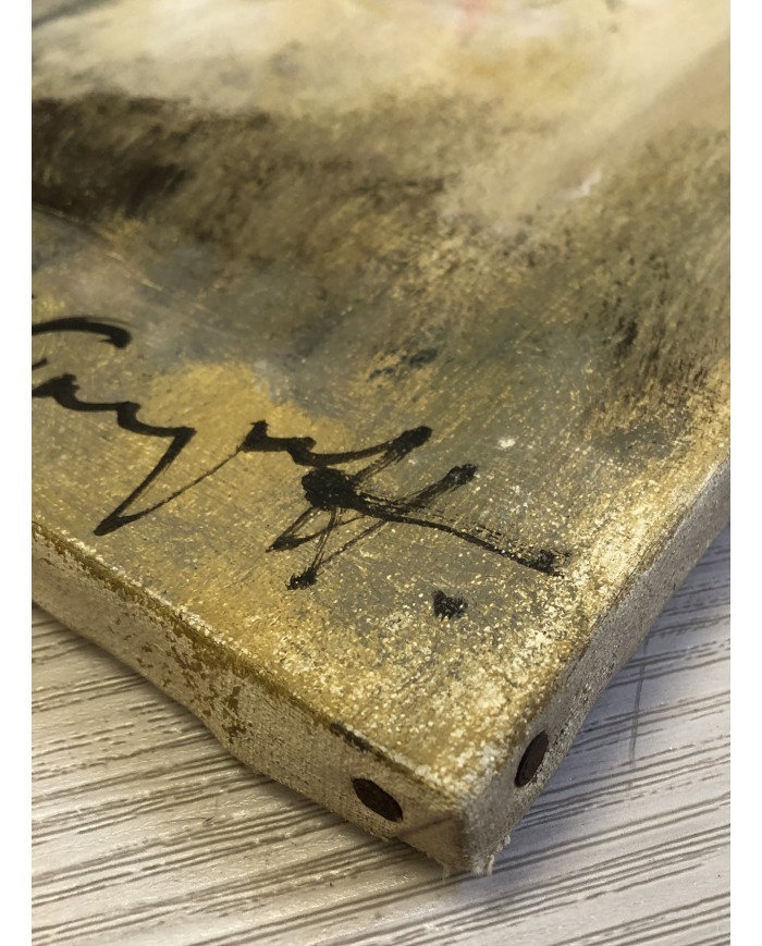 dipinto a olio vaso di fiori rosa Karpov