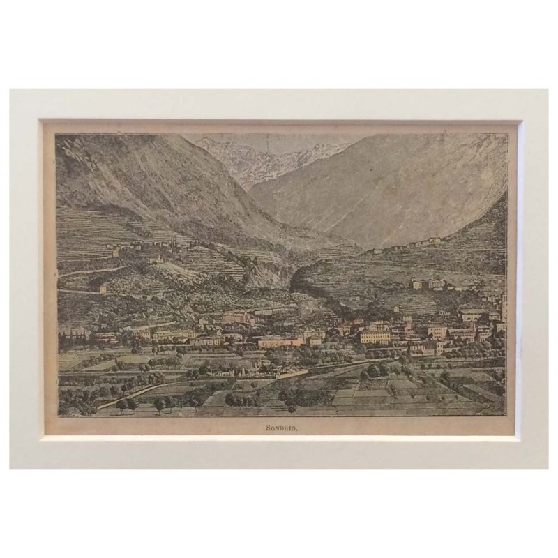 Stampa antica Sondrio 1880