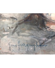 dipinto a olio vaso di rose di Gino Fraguglia