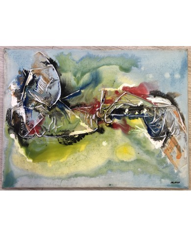 quadro astratto olio su tela Palagi