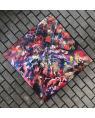 quadro astratto multicolore dipinto a mano olio su tela