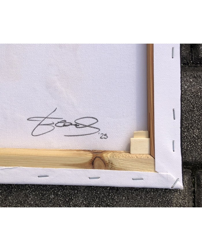 quadro astratto multicolore dipinto a mano olio su tela