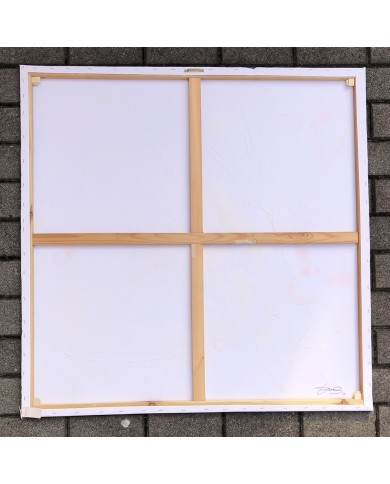 quadro astratto multicolore dipinto a mano olio su tela