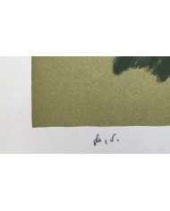 fiori, litografia originale di Ennio Morlotti