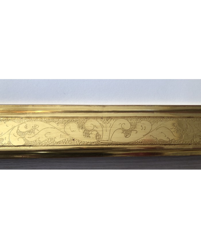 Specchiera dorata in oro Zecchino, made in Italy