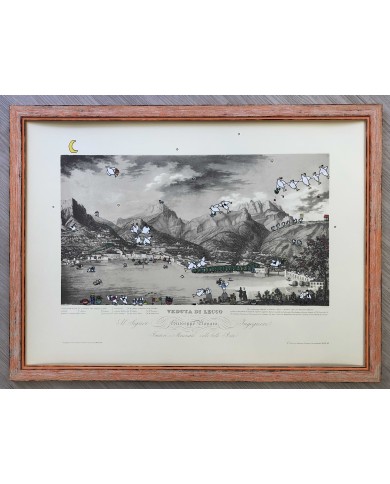 Veduta di Lecco interpretata da AnnaV giovane artista lecchese