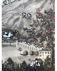 Veduta di Lecco interpretata da AnnaV giovane artista lecchese