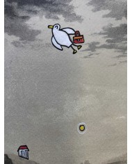 Veduta di Lecco interpretata da AnnaV giovane artista lecchese