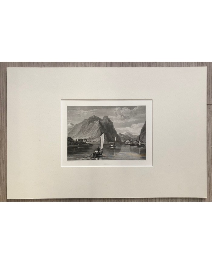 Stampa antica autentica Lecco anno 1828