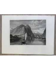 Stampa antica autentica Lecco anno 1828