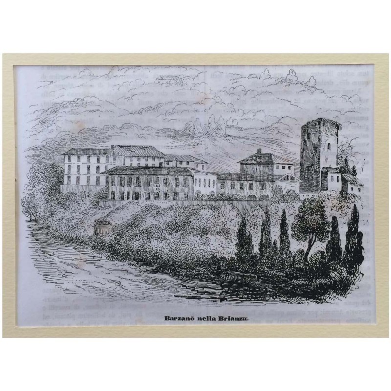 Stampa antica Barzano' nella Brianza