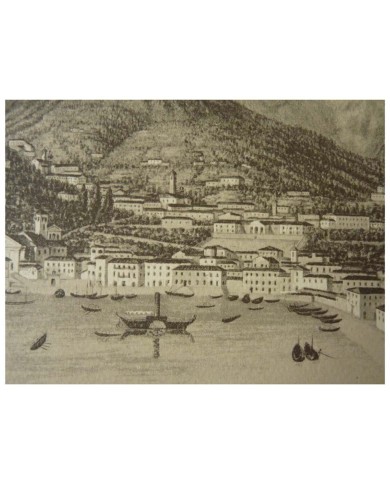 Stampa Veduta di Lecco anno 1985