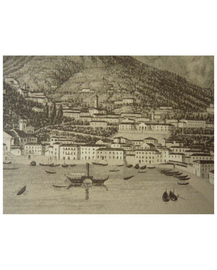 Stampa Veduta di Lecco anno 1985