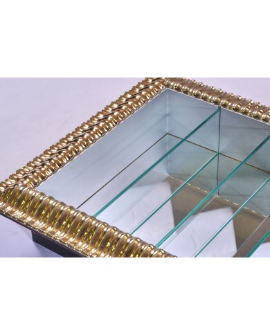 Vetrinetta cornice argento fondo specchio lucido