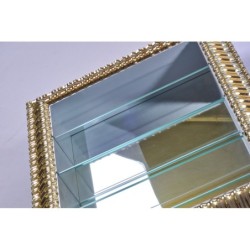 Vetrinetta cornice argento fondo specchio lucido