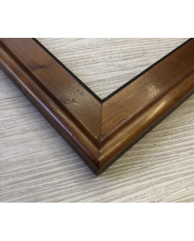 cornice classica sagomata tinta ciliegio filo nero