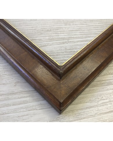 Cornice tinta noce filo oro