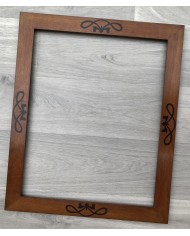 Cornice classica noce intarsio fregi. PEZZO UNICO!