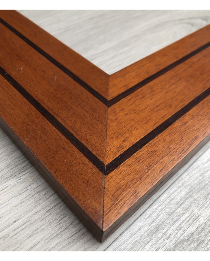Cornice classica noce intarsi. PEZZO UNICO!
