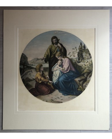 stampa antica Heilige Familie- Sacra Famiglia