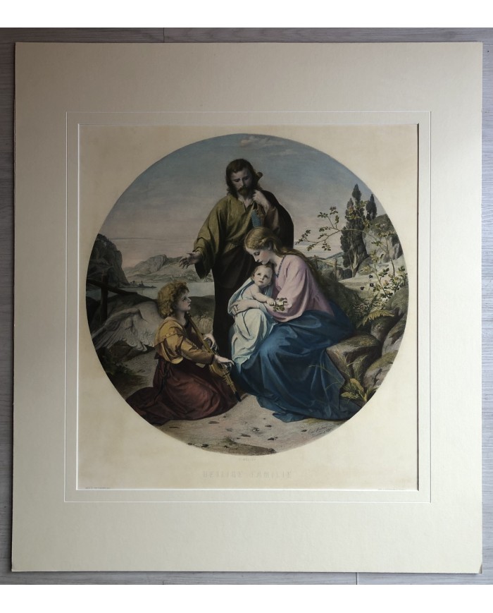 stampa antica Heilige Familie- Sacra Famiglia