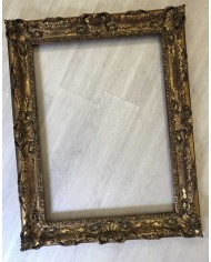 Cornice classica vintage stile francesina dorata in foglia
