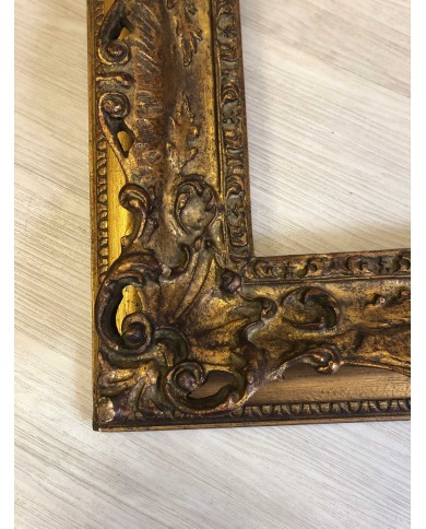 Cornice classica antica stile francesina dorata in foglia