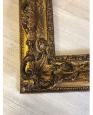 Cornice classica antica stile francesina dorata in foglia