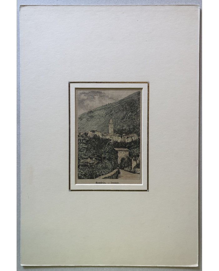 Stampa antica Sondrio - Inferno  Valtellina