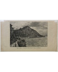 Stampa antica Lago  di Como - Sasso Rancio presso Nobiallo