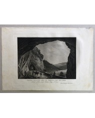 Stampa antica originale Grande Gallerie pres de Varenna, Lac de Como