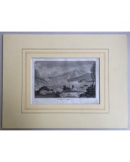 Stampa antica originale Tremezzina e Belaggio anno 1833