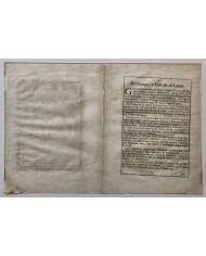 Stampa antica autentica DICHIARATIONE DELLA PIAZZA E CASTELLO DI LECCO
