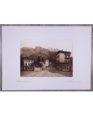 Valmadrera Piazza Umberto I stampa originale di Sala Piermario