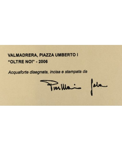 Valmadrera Piazza Umberto I stampa originale di Sala Piermario