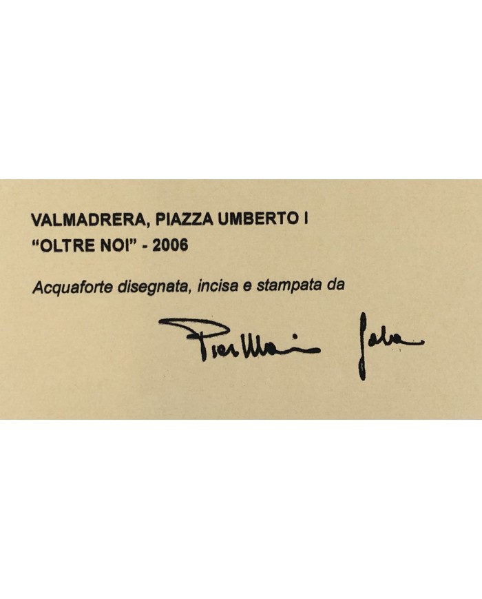 Valmadrera Piazza Umberto I stampa originale di Sala Piermario