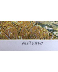 Autunno incisione all'acquaforte acquatinta di Marco Zambrelli