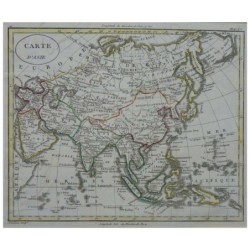 Stampa antica carte d' Asie William Guthrie 1803