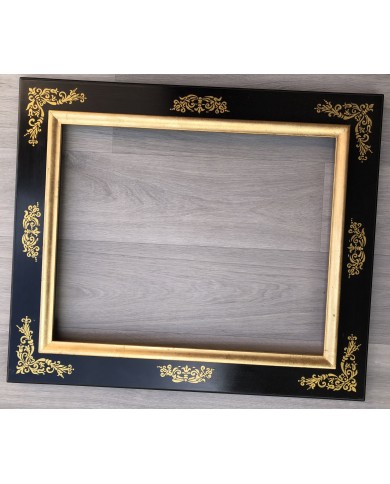 cornice artigiana nera e oro stile toscano