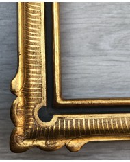 cornice in stile barocco, artigianale, dorata in foglia