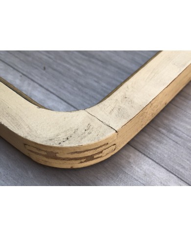 cornice del passato color avorio filo oro con angoli tondi