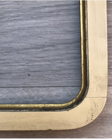 cornice del passato color avorio filo oro con angoli tondi