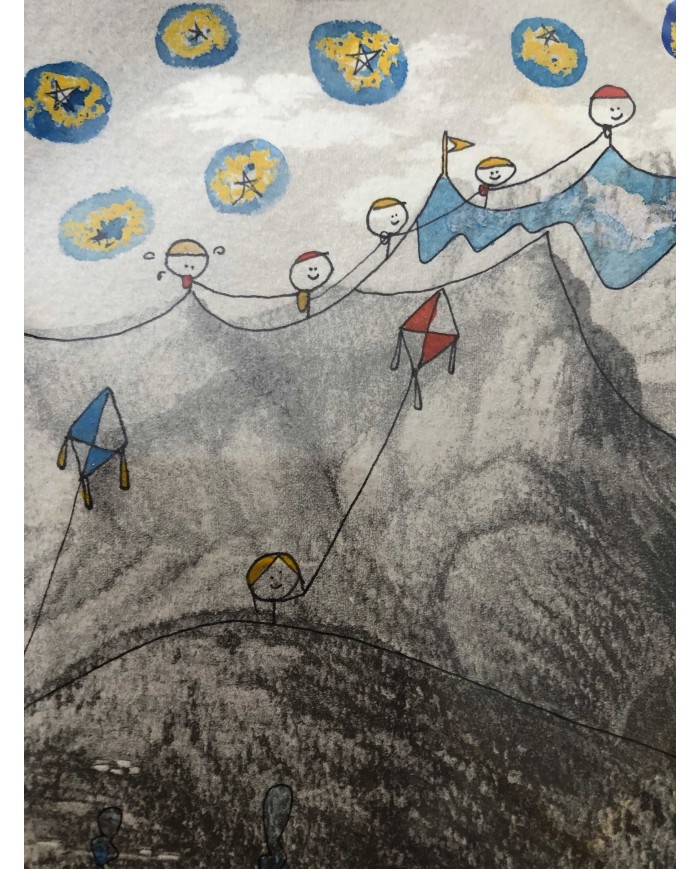 Veduta di Lecco interpretata da Samuele Rossi artista lecchese
