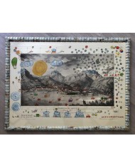 Veduta di Lecco interpretata da Samuele Rossi artista lecchese
