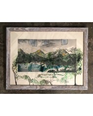 Veduta di Lecco interpretata da Mita Bolzoni artista comasca