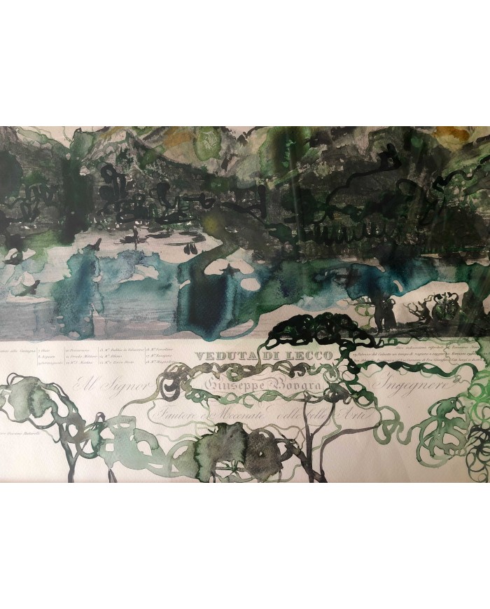 Veduta di Lecco interpretata da Mita Bolzoni artista comasca