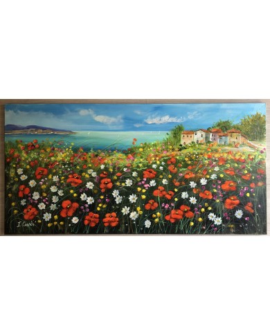 dipinto a olio con papaveri e margherite dell'artista Ilaria Ciardi dipinto a olio con papaveri e margherite dell'artista Ilaria Ciardi